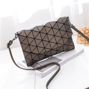 Small solid plaid geometric  clutch  handbag - lucybags