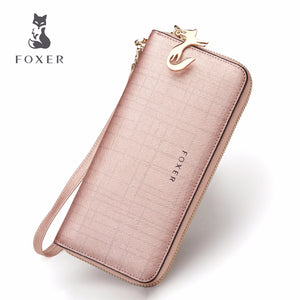 FOXER Luxury Leather Wallet with Wristle - lucybags