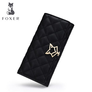 FOXER Luxury Cowhide Leather Clutch - lucybags