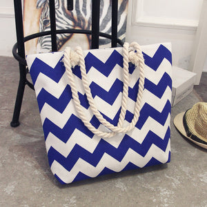Summer Bohemian style striped Shoulder Beach Bag - lucybags